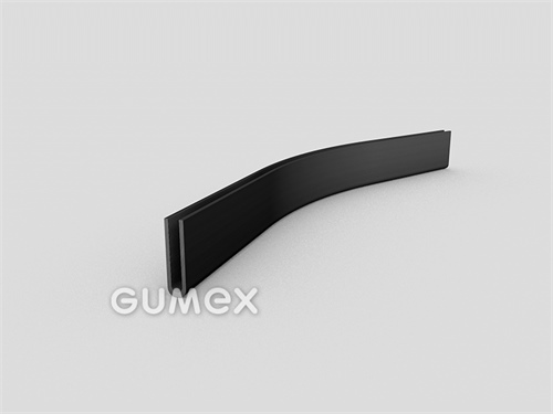 Gumový profil tvaru "U", 20x5/3mm,, 70°ShA, EPDM, -40°C/+100°C, čierny